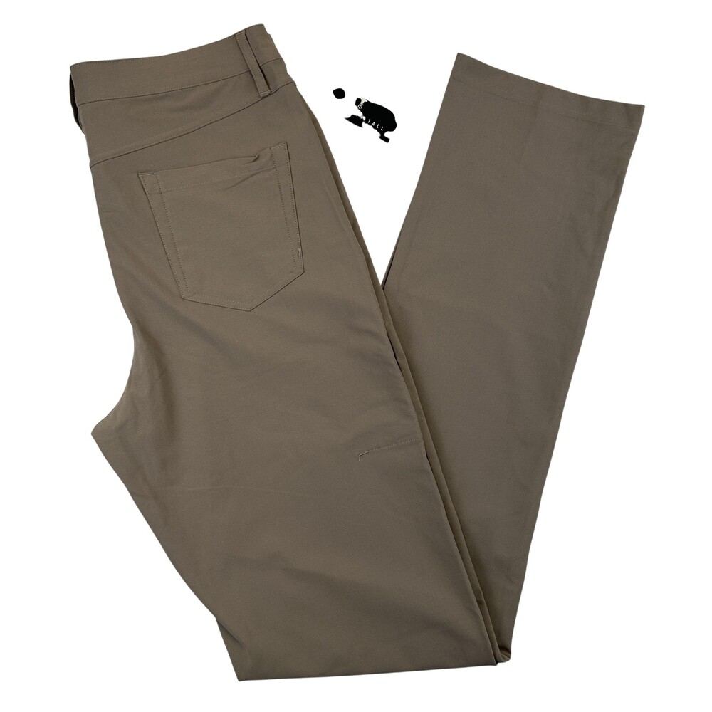 American Tall Pants Mens 32x38 Beige Microfiber Chino Zip Pocket Casual NWT
